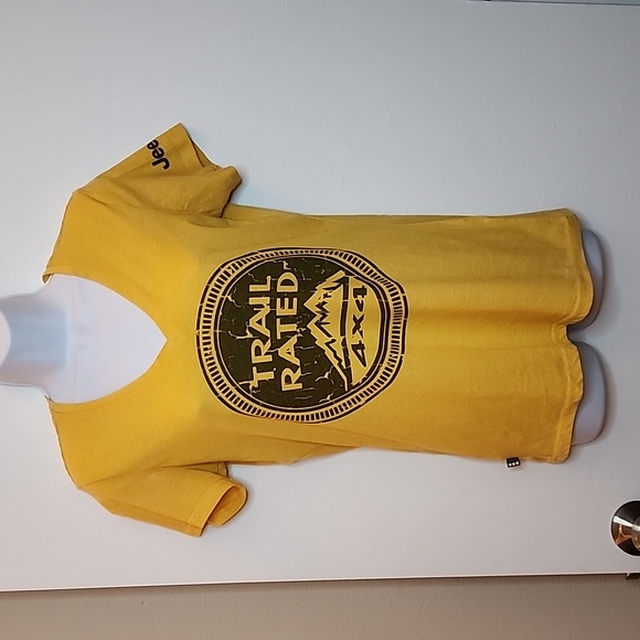 Jeep Tops - Jeep Trail Rated 4x4 shirt, gold/yellow, size small
